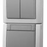 PANASONIC 90591082-DE Kombination Steckdose/Schalter Pacific Serie, senkrecht, IP54 | grau