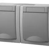 PANASONIC 90591088-DE AP-Steckdose Pacific 2-fach, waagerecht | grau