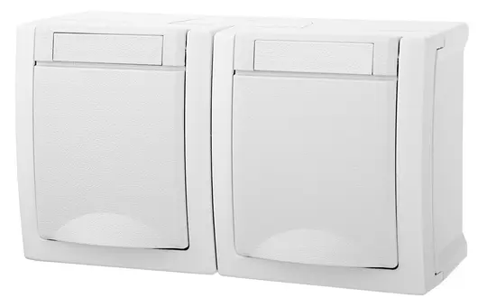 PANASONIC 90591188-DE AP-Steckdose Pacific 2-fach, waagerecht | weiß