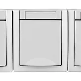 PANASONIC 90591599-DE AP-Steckdose Pacific 3-fach, waagerecht | weiß