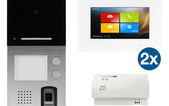 HHG Villa AP Set 2 FP AP-Außenstation-Set 2 Familien, Fingerprint