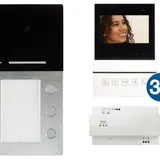 HHG Villa AP Set 3 B AP-Außenstation-Set 3 Familien, mit Monitor Basic