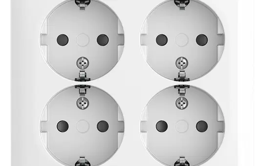 BUSCH-JAEGER 404 EAB-524 SCHUKO-Steckdose Balance AP 4-fach | alpinweiß