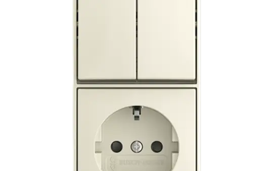 BUSCH-JAEGER 2601/5/20 EAPBJ-522 AP-Kombination Balance SI 1-fach, Serienschaltung, Berührungsschutz | weiß