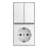 BUSCH-JAEGER 2601/5/20 EAPBJ-524 AP-Kombination Balance SI 1-fach, Serienschaltung, Berührungsschutz | alpinweiß
