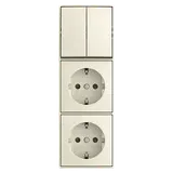 BUSCH-JAEGER 2601/5/20/2 EAPBJ-522 AP-Kombination Balance SI 2-fach, Serienschaltung, Berührungsschutz | weiß