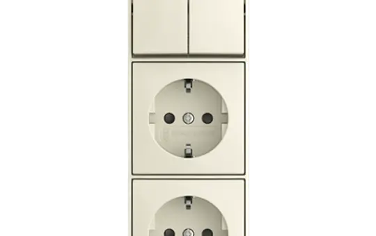 BUSCH-JAEGER 2601/5/20/2 EAPBJ-522 AP-Kombination Balance SI 2-fach, Serienschaltung, Berührungsschutz | weiß