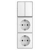 BUSCH-JAEGER 2601/5/20/2 EAPBJ-524 AP-Kombination Balance SI 2-fach, Serienschaltung, Berührungsschutz | alpinweiß