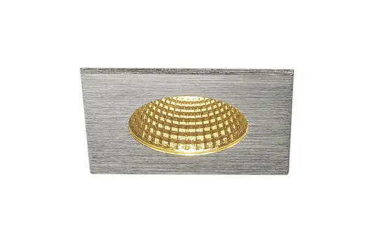 SLV 114436 LED-Einbauleuchte PATTA-I 3000K, eckig, 38°, inkl. Treiber | aluminium gebürstet