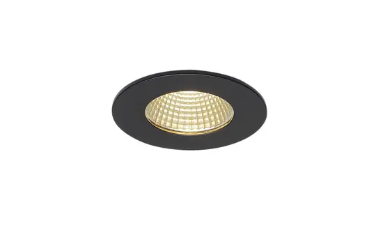 SLV 114420 LED-Einbauleuchte PATTA-I 3000K, rund, 38°, inkl. Treiber | schwarz matt