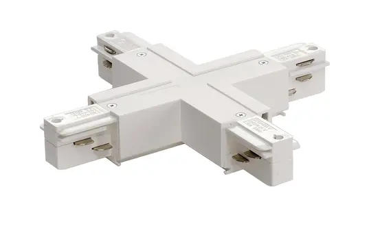 SLV 1001522 X-Verbinder EUTRAC mit Einspeisemöglichkeit | verkehrsweiß