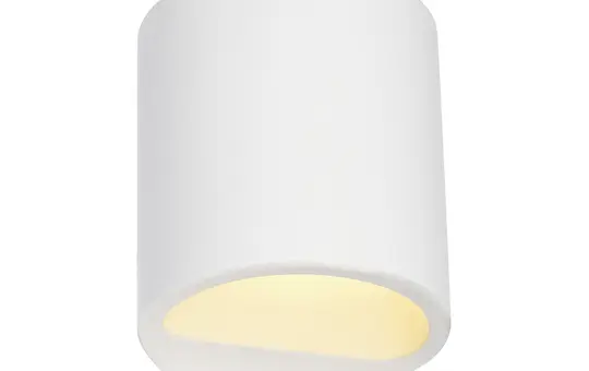 SLV 148016 Wandleuchte PLASTRA Gips, rund, QT14, max. 42 W | weiß