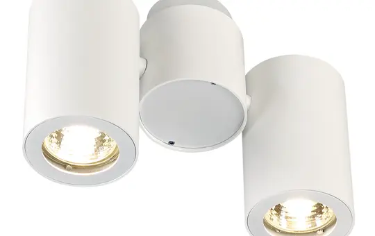 SLV 151831 Wand- und Deckenleuchte ENOLA B 2-fach, QPAR51, max. 100 W | weiß