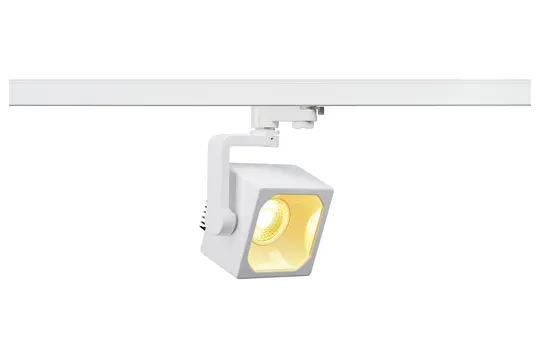 SLV 152751 LED-Spot für Hochvolt-Stromschiene 3~ EURO CUBE 3000 K, 60°, inkl. 3-phasen Adapter | weiß
