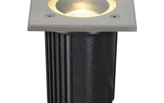SLV 228434 Outdoor Bodeneinbauleuchte DASAR EXACT 116 QPAR51, IP67, eckig, max. 35 W | edelstahl