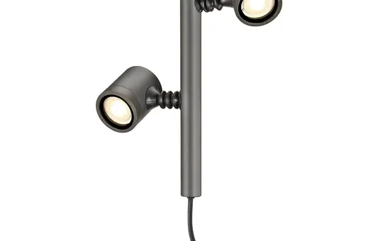 SLV 233185 Outdoor Spießleuchte MYRA SPOT 2-fach, LED GU10 51 mm, IP44, 18 W | anthrazit