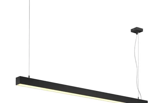 SLV 1001309 Pendelleuchte Q-LINE dimmbar, 46 W, 3000K | schwarz | 150 cm