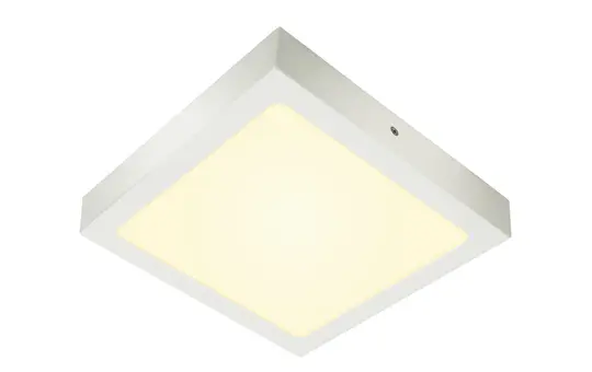 SLV 1003019 LED-Wand- und Deckenaufbauleuchte SENSER eckig, 3000K | weiß | ⌀ 24 cm