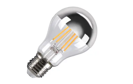 SLV 1005305 LED-Leuchtmittel A60, E27, Mirrorhead, 7,5 W, 2700K, CRI90, 180° | chrom