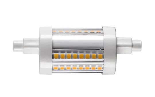 SLV 1005287 LED-Leuchtmittel QT, DE12, R7S 78 mm, 9 W, 3000K, CRI90, 330° | transparent