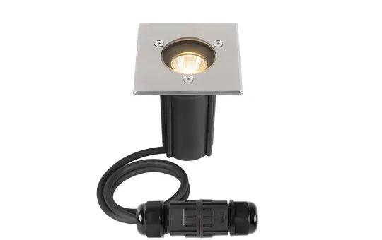 SLV 1007681 Bodeneinbauleuchte DASAR S eckig, 4W, 3000K, 24°, IP67, zylindrisch | anthrazit