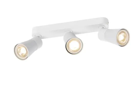 SLV 1008326 Wand- und Deckenaufbauleuchte PURI 2.0 Cone long, 3x max. 6 W, GU10 | weiß