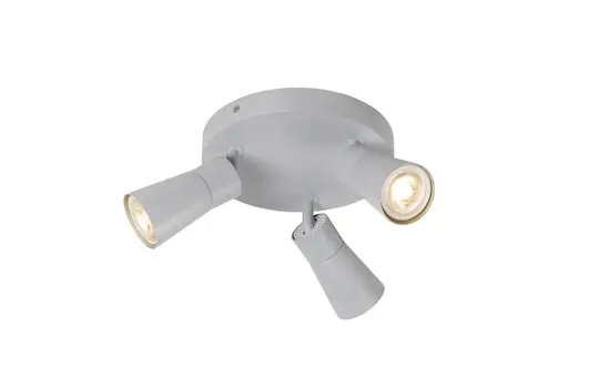 SLV 1008339 Wand- und Deckenaufbauleuchte PURI 2.0 Cone rund, 3x max. 6 W, GU10 | grau