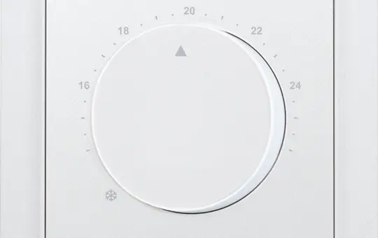 ELTAKO 30055161 Bus-Temperatur-Regler mit Handrad | polarweiß glänzend