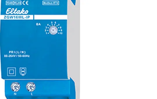 ELTAKO 22016001 Modbus-Stromzähler-MQTT-Gateway WLAN oder LAN. MQTT und REST-API