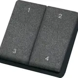ELTAKO 30000090 Funk-Minihandsender für Schlüsselanhänger, lasergraviert 1+2+3+4 | weiß