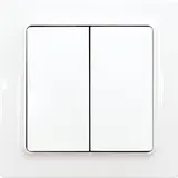 ELTAKO 30055712 Wipptaster 2 Schließer, mit Doppelwippe | reinweiß glänzend