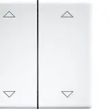 ELTAKO 30000985 Doppelwippe lasergraviert für Taster und Schalter, Pfeile | reinweiß glänzend
