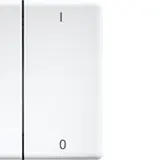 ELTAKO 30000988 Doppelwippe lasergraviert für Taster und Schalter, IO | reinweiß