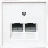 ELTAKO 30055844 Netzwerkabdeckung 2-fach | polarweiß glänzend