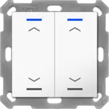 MDT RF-TAL55T202.A1S KNX-RF+ Taster Light 55 Secure m. Temp. 2-fach, Pfeile | reinweiß glänzend