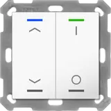 MDT RF-TAL55T202.C1S KNX-RF+ Taster Light 55 Secure m. Temp. 2-fach, Pfeile, IO | reinweiß glänzend