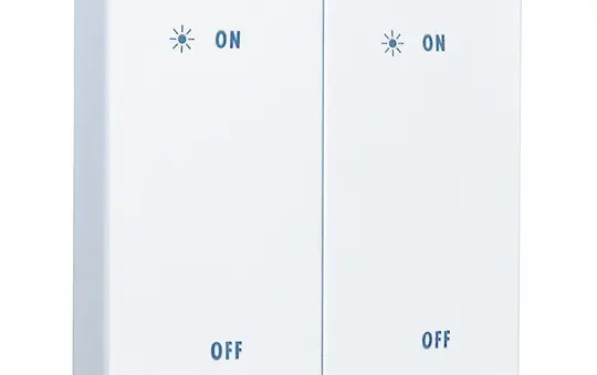 M-E 55030 Funk-Wandtaster 2-Kanal | weiß