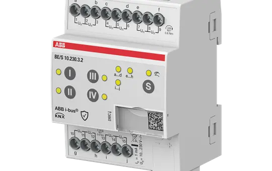 ABB BE/S10.230.3.2 KNX-Binäreingang potenzialfrei 10-fach, 10-230 V, manuell, REG
