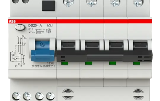 ABB DS204 A-B25/0.03 FI/LS-Schalter Typ A B-Char. 30mA 4-pol 25 A