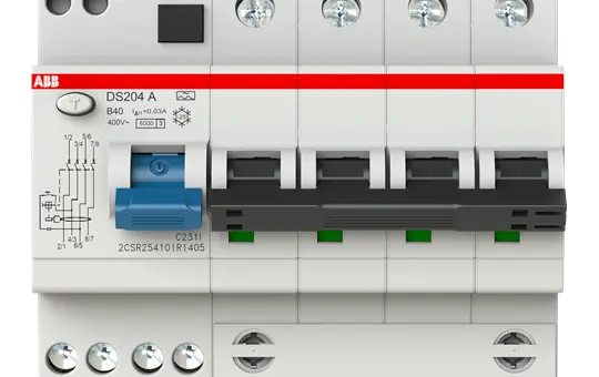 ABB DS204 A-B40/0.03 FI/LS-Schalter Typ A B-Char. 30mA 4-pol 40 A