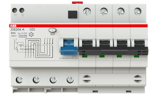 ABB DS204 A-B50/0.03 FI/LS-Schalter Typ A B-Char. 30mA 4-pol 50 A