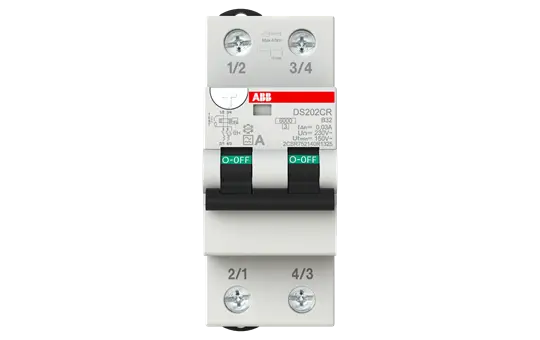 ABB DS202CR B32 A30 FI/LS-Schalter Typ A B-Char. 30 mA 2p 32 A