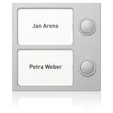 RITTO 1875220 Portier Außenstationsmodul Tastenmodul 2-fach | silber
