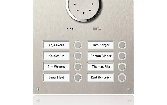 RITTO 1812120 Acero Türstation Audio 8-fach, zweireihig | edelstahl