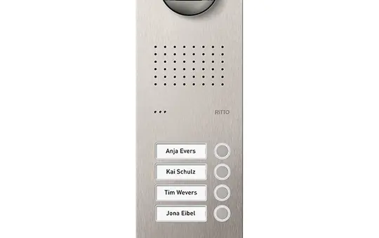 RITTO RGE1815425 Acero Türstation Video 4-fach | edelstahl