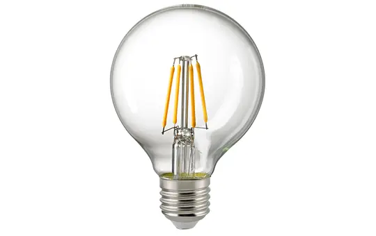 SIGOR 6147201 LED-Filamentlampe Globe E27 dimmbar 7 W | klar | 80 mm