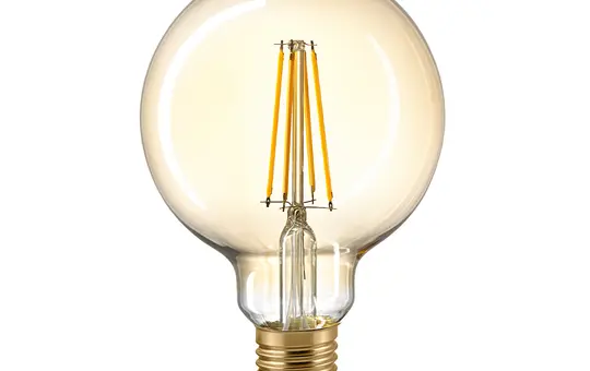 SIGOR 6138701 LED-Filamentlampe Globe E27 dimmbar 4,5 W | gold | 95 mm