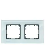 SIEMENS 5TG1202-0 Abdeckrahmen delta miro Glas 2-fach, ohne Siemens Logo | kristallgrün