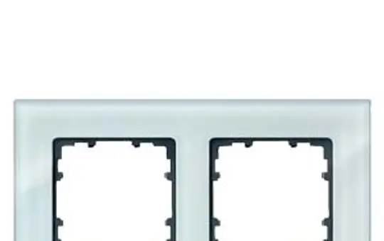 SIEMENS 5TG1202-0 Abdeckrahmen delta miro Glas 2-fach, ohne Siemens Logo | kristallgrün