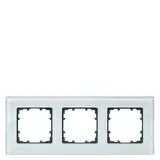 SIEMENS 5TG1203-0 Abdeckrahmen delta miro Glas 3-fach, ohne Siemens Logo | kristallgrün
